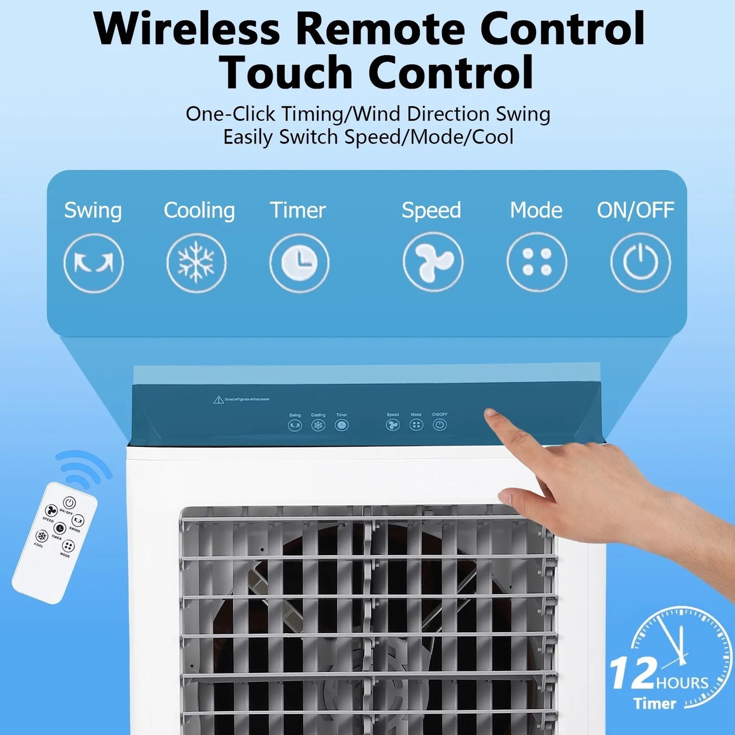 acekool Evaporative Air Cooler 1800CFM Remote 12H Timer