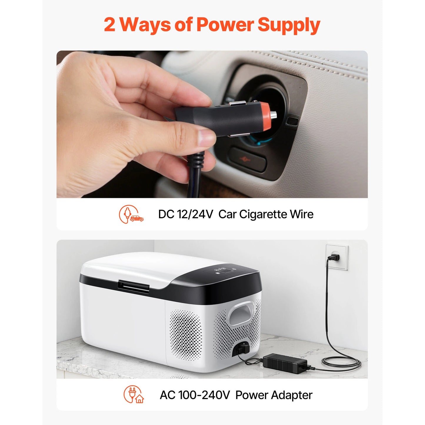 Car Refrigerator DC 12-24V AC 100-240V Compressor Cooler With App