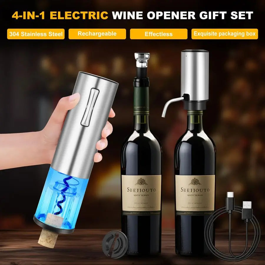 XMSJ Electric Wine Opener With Decanter Aerator
