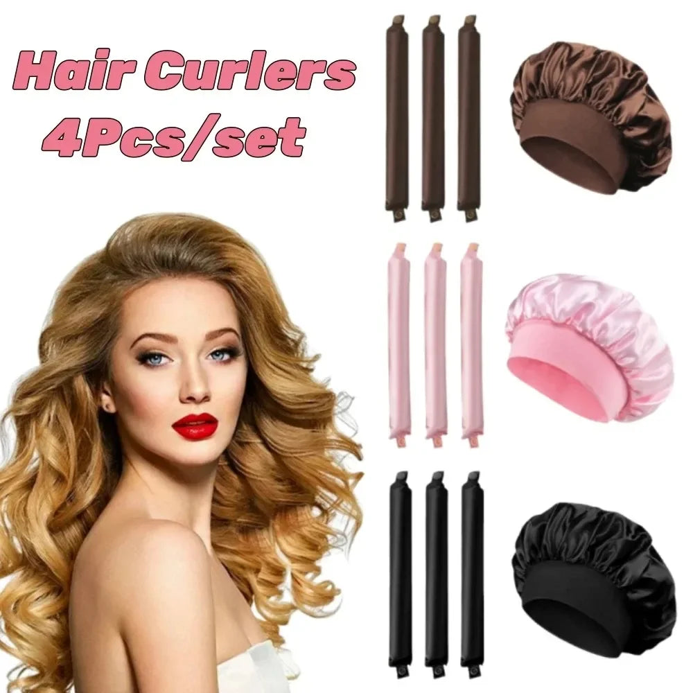 Heatless Curling Rod Headband No Heat Hair Rollers Overnight Curls