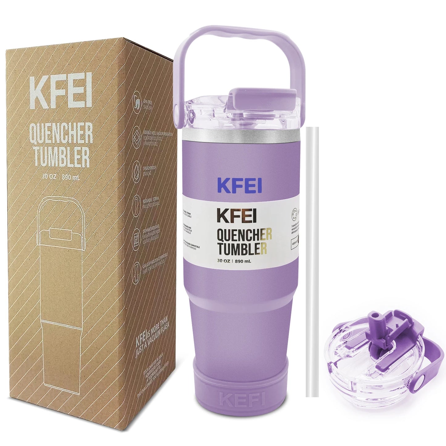 NONEDrinkware Double Wall Stainless Steel Tumbler With Lid And Straw