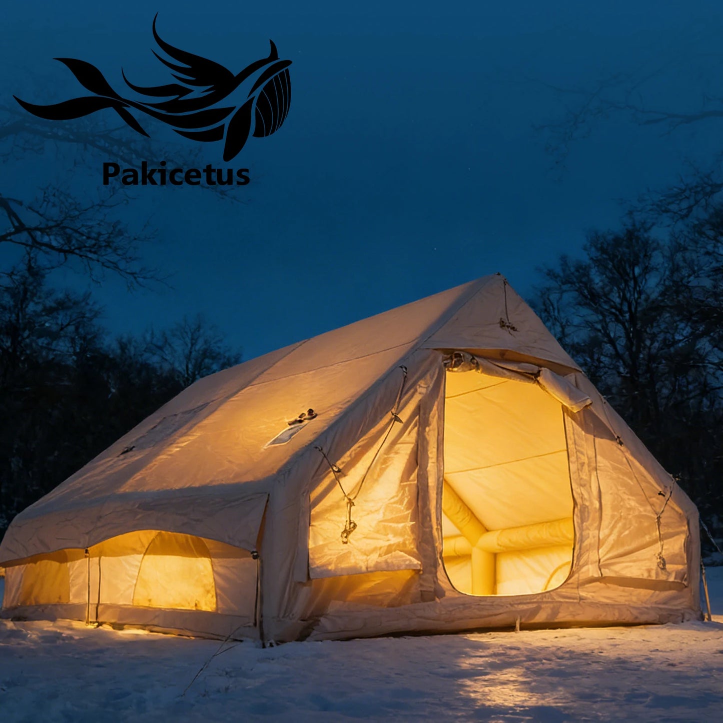 Pakicetus Inflatable Four-Season Camping Tent Water-Resistant Portable
