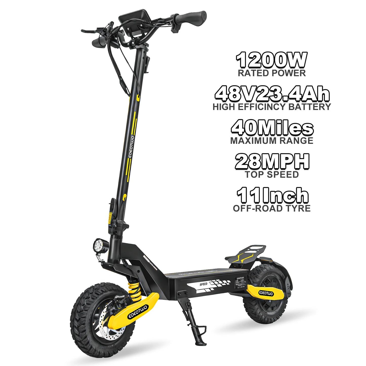 EOEOTWO GT06 Electric Scooter 30MPH 1200W Dual Suspension