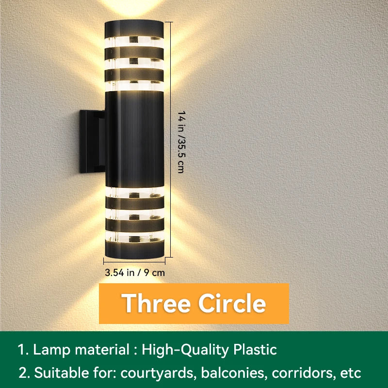 Outdoor Wall Light Waterproof LED E27 Square Lamp Exterior