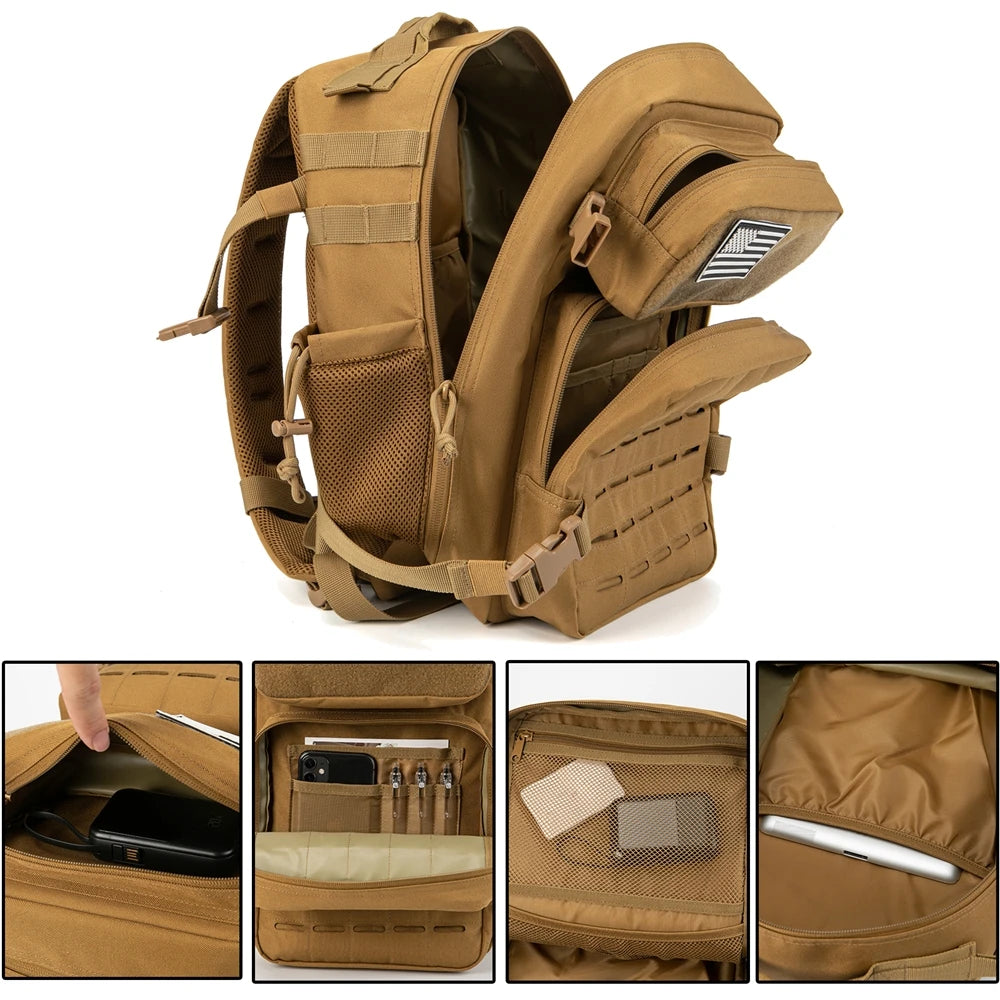 ReFire Gear 25L Tactical MOLLE Backpack For Outdoor EDC Hiking
