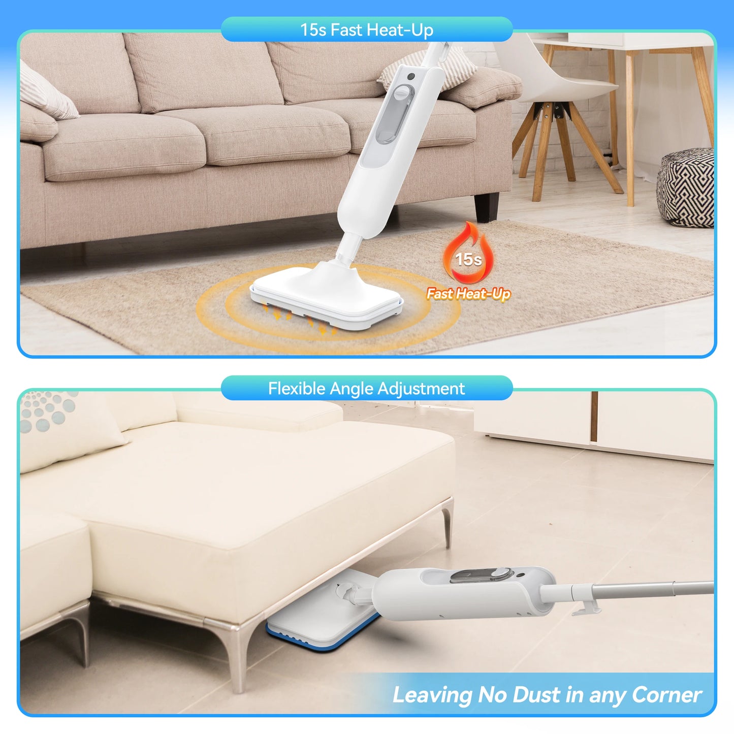 INSE 6-In-1 Steam Mop Detachable Steam Cleaner For Hard Floors