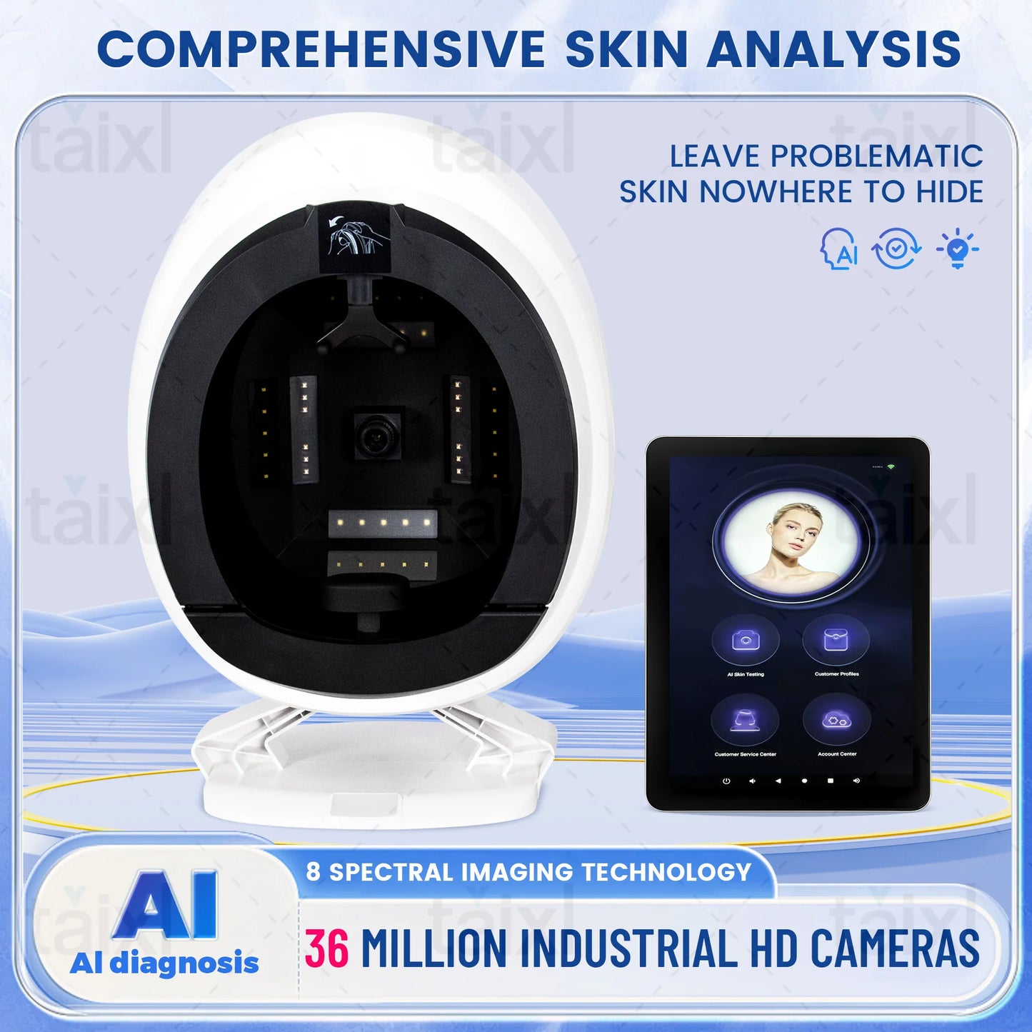 3D Skin Analyzer Facial Machine For Spa And Home Use