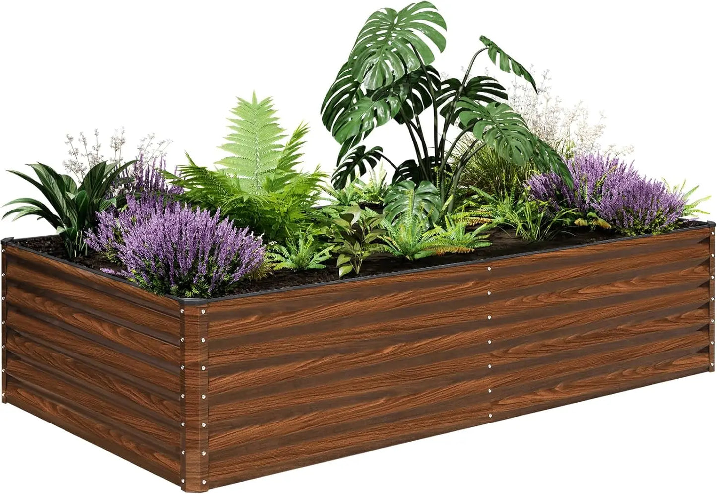 Galvanized Raised Garden Bed for Outdoor Planting Vegetables and Flowers