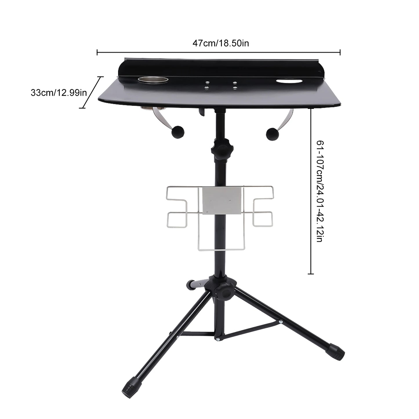 Tattoo Work Table With Adjustable Tripod Base For Salons