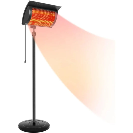 Standing Outdoor Patio Heater With Overheat Protection 750W 1500W