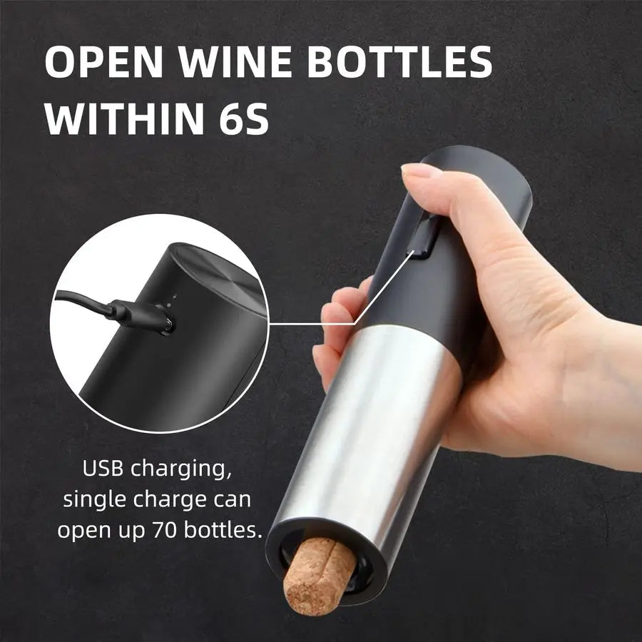 XMSJ Electric Wine Opener And Aerator Set With Foil Cutter
