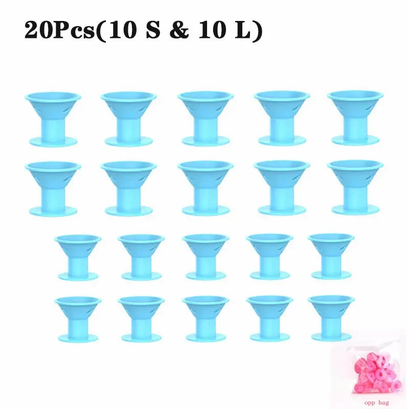 Silicone Rubber Hair Curlers Heatless Rollers For DIY Styling