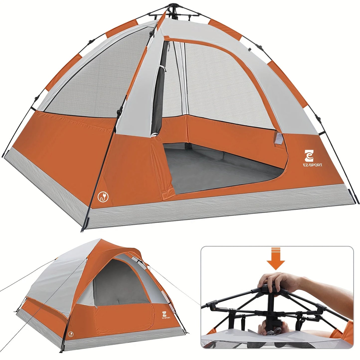 Unp Pop Up Camping Tent Setup With Removable Rain Fly
