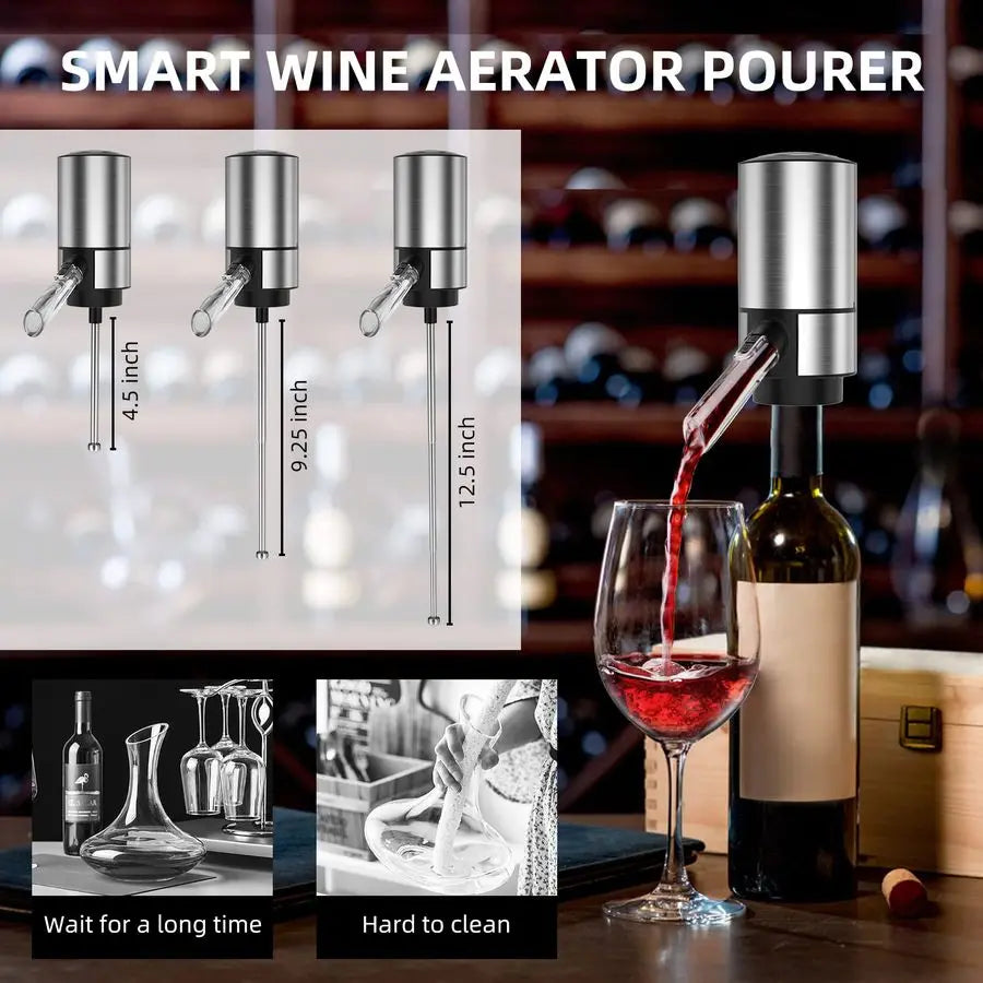 XMSJ Electric Wine Opener And Aerator Set With Foil Cutter