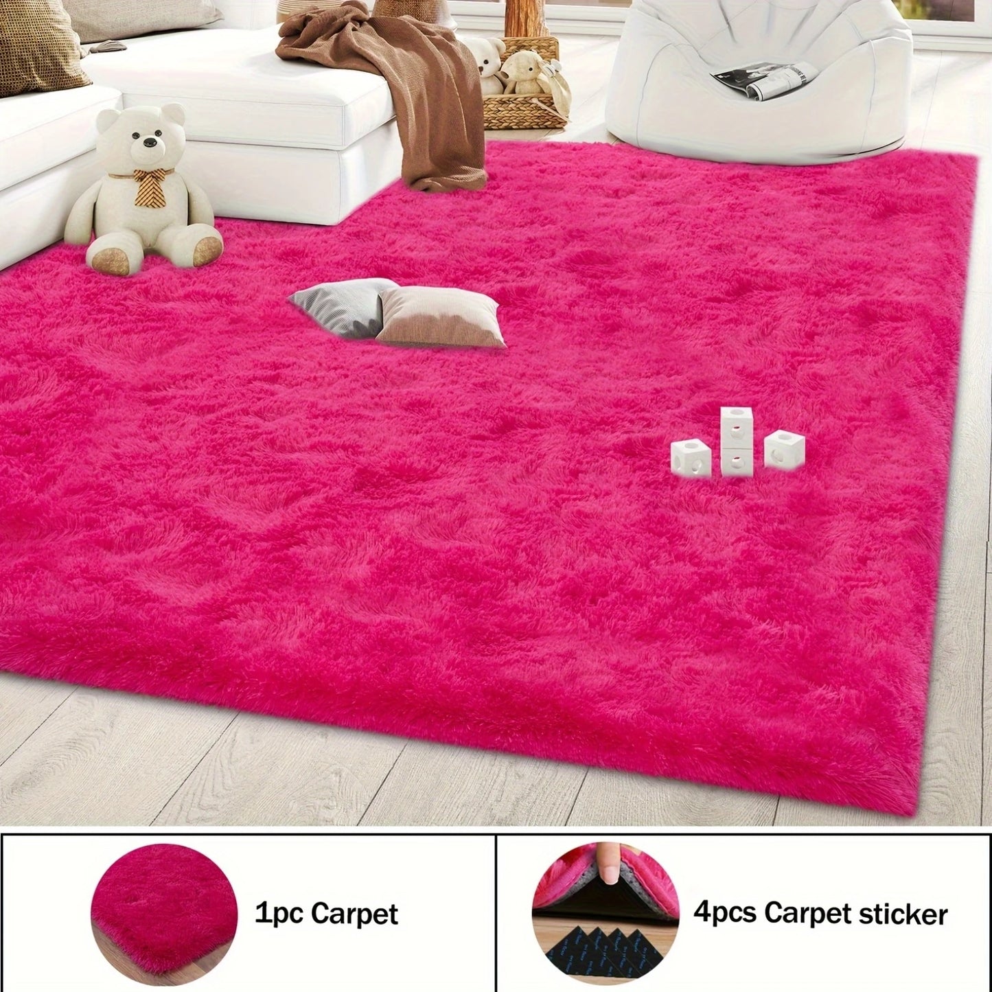 NONEDesign Aubusson Modern Shag Rug Polyester for Living Room