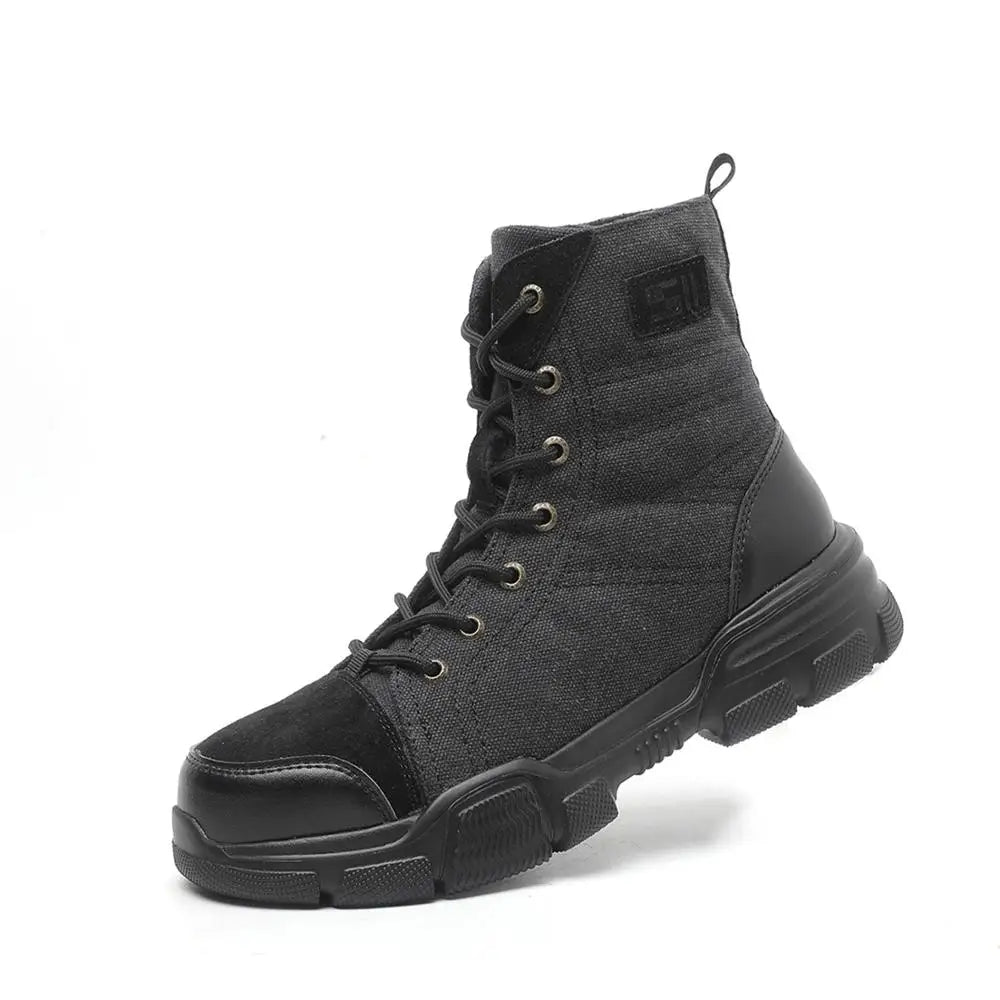 SUADEX Steel Toe Work Boots For Men Indestructible Safety Shoes