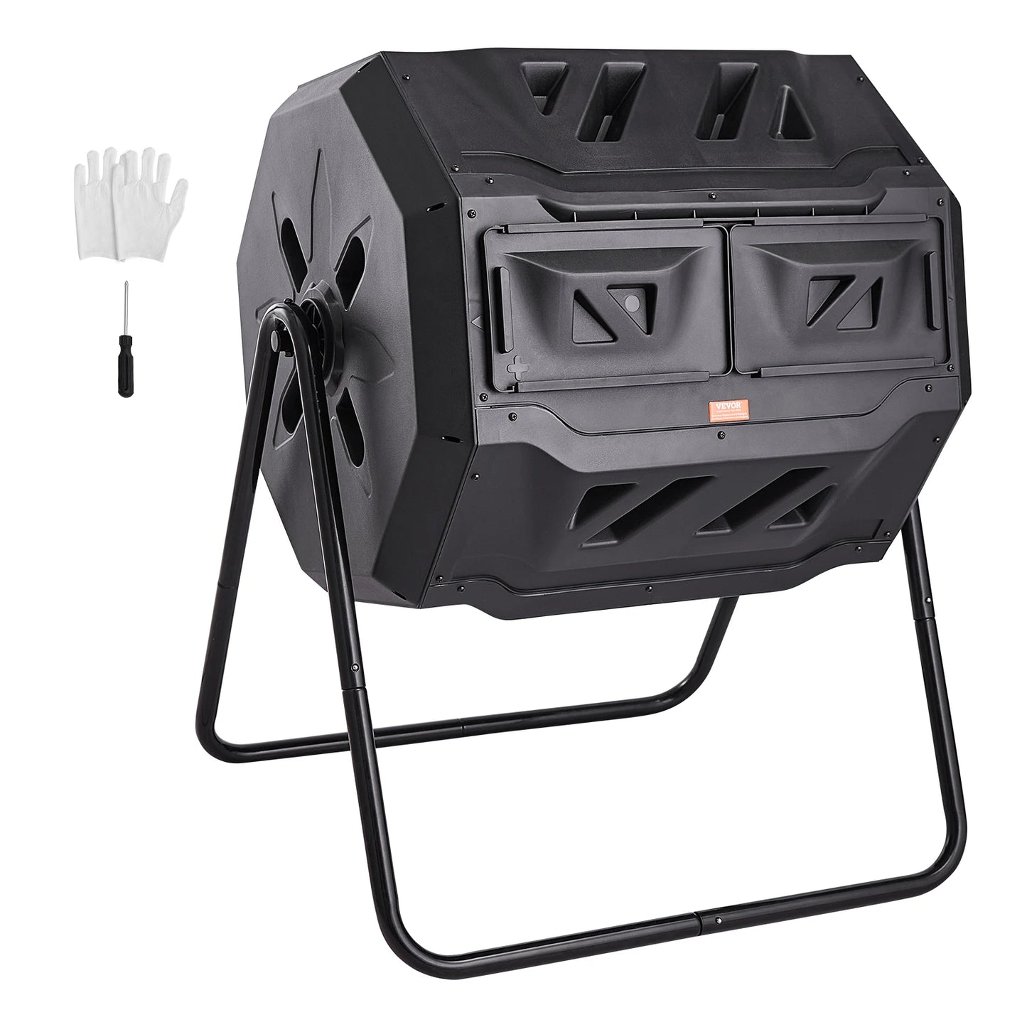 SucceBuy Dual Chamber Tumbling Compost Bin For Garden And Kitchen