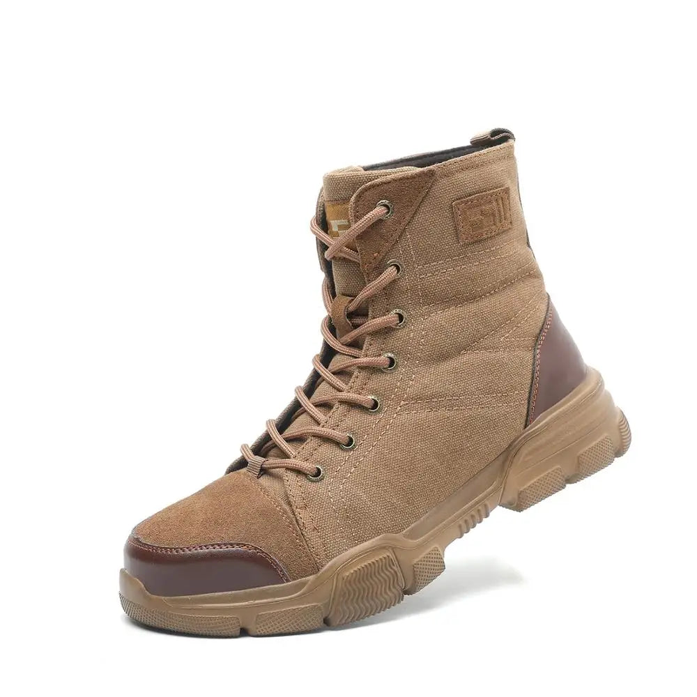 SUADEX Steel Toe Work Boots For Men Indestructible Safety Shoes