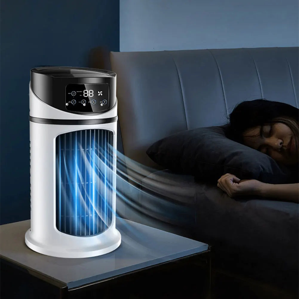 VKTECH Portable Desk Fan With Humidifier And USB Battery
