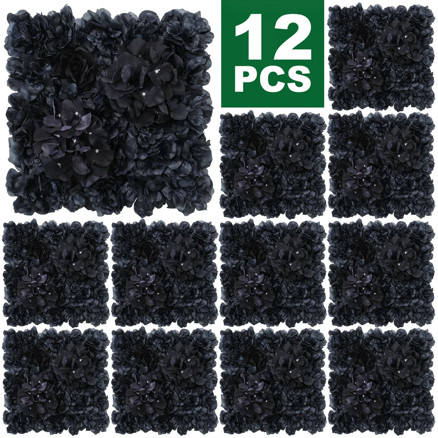 RUEESEECN 12 Pieces Flower Wall Backdrop 3D Rose Panels