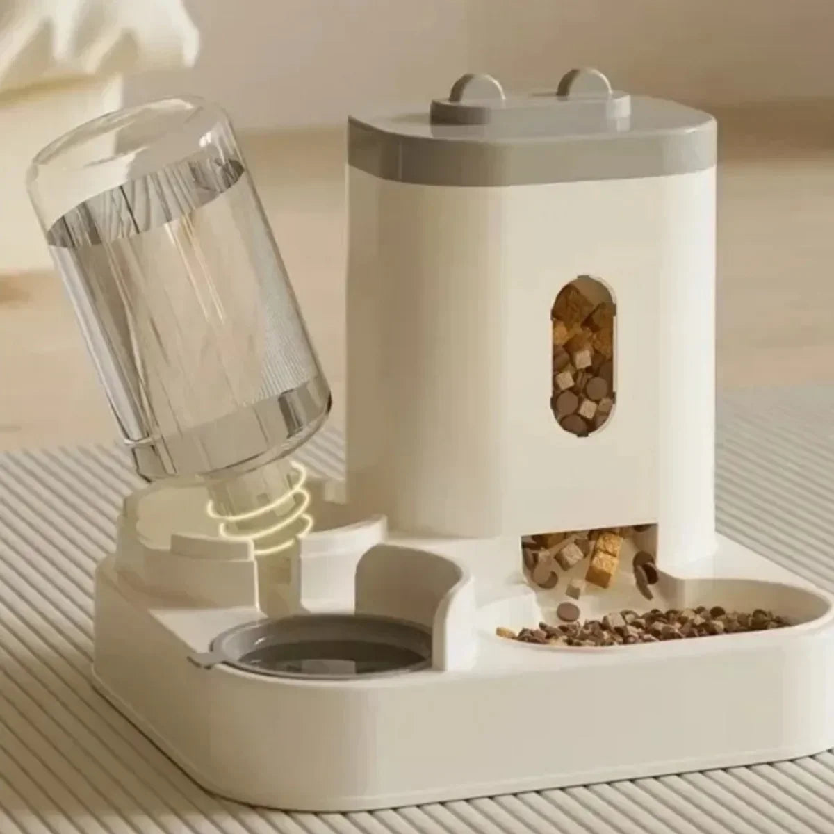Automatic Pet Feeder And Water Fountain For Dogs And Cats Large Capacity
