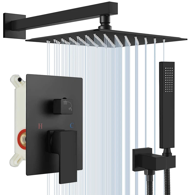 Quyanre Concealed In Wall Shower System With Tub Spout