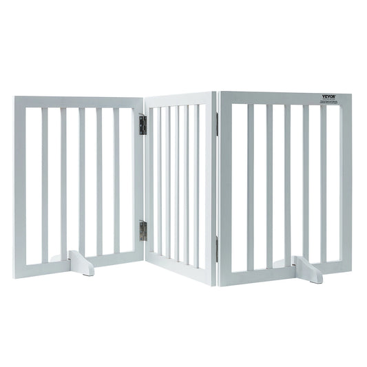 SucceBuy Free Standing 3 Panel Foldable Dog Gate Barrier
