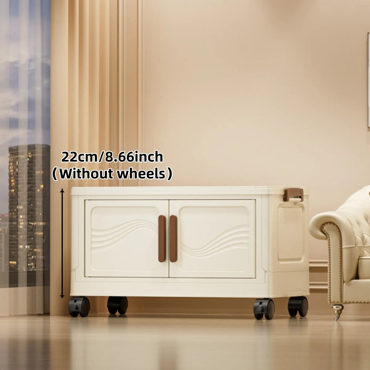 NONECN Foldable Storage Box With Clear Door For Home Organization