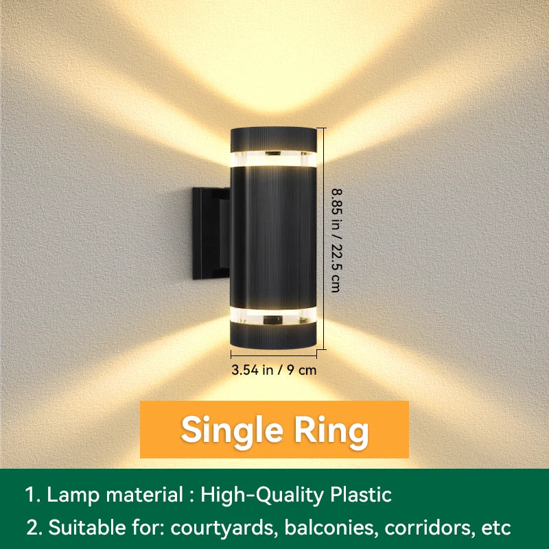 Outdoor Wall Light Waterproof LED E27 Square Lamp Exterior
