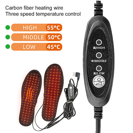 Shunmaii USB Heated Insoles Feet Warmer For Winter Comfort
