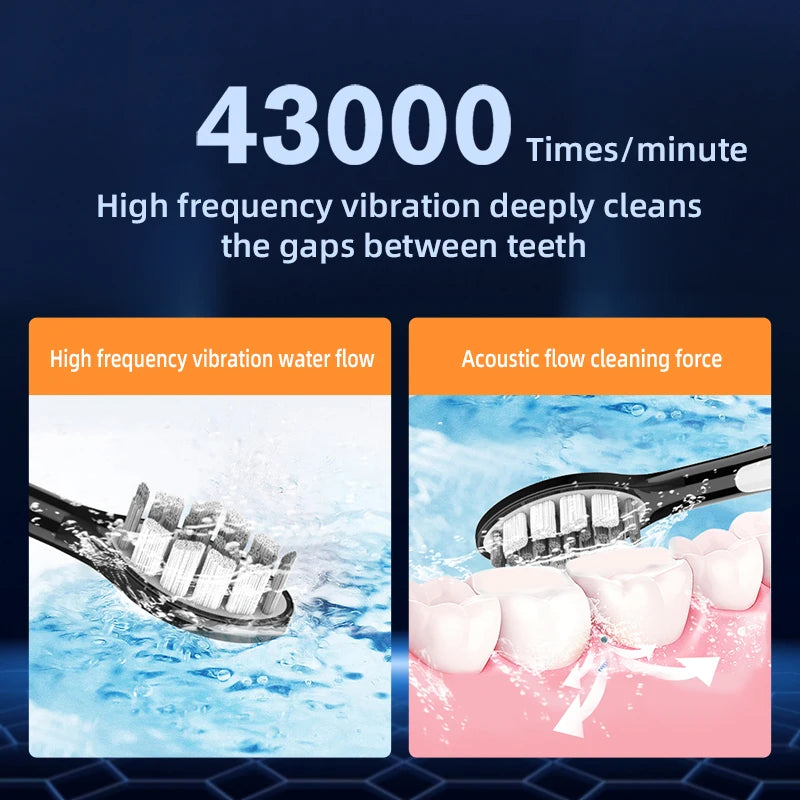 SUBORT S9 Sonic Electric Toothbrush USB Rechargeable Whitening Waterproof