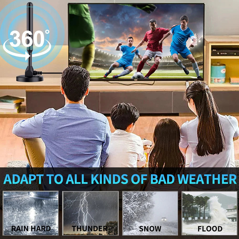 APWIKOGER 4K HDTV Digital Antenna With Signal Amplifier Indoor Outdoor