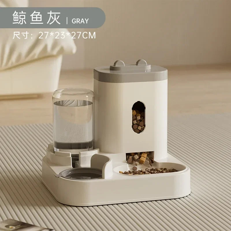 Automatic Pet Feeder And Water Fountain For Dogs And Cats Large Capacity