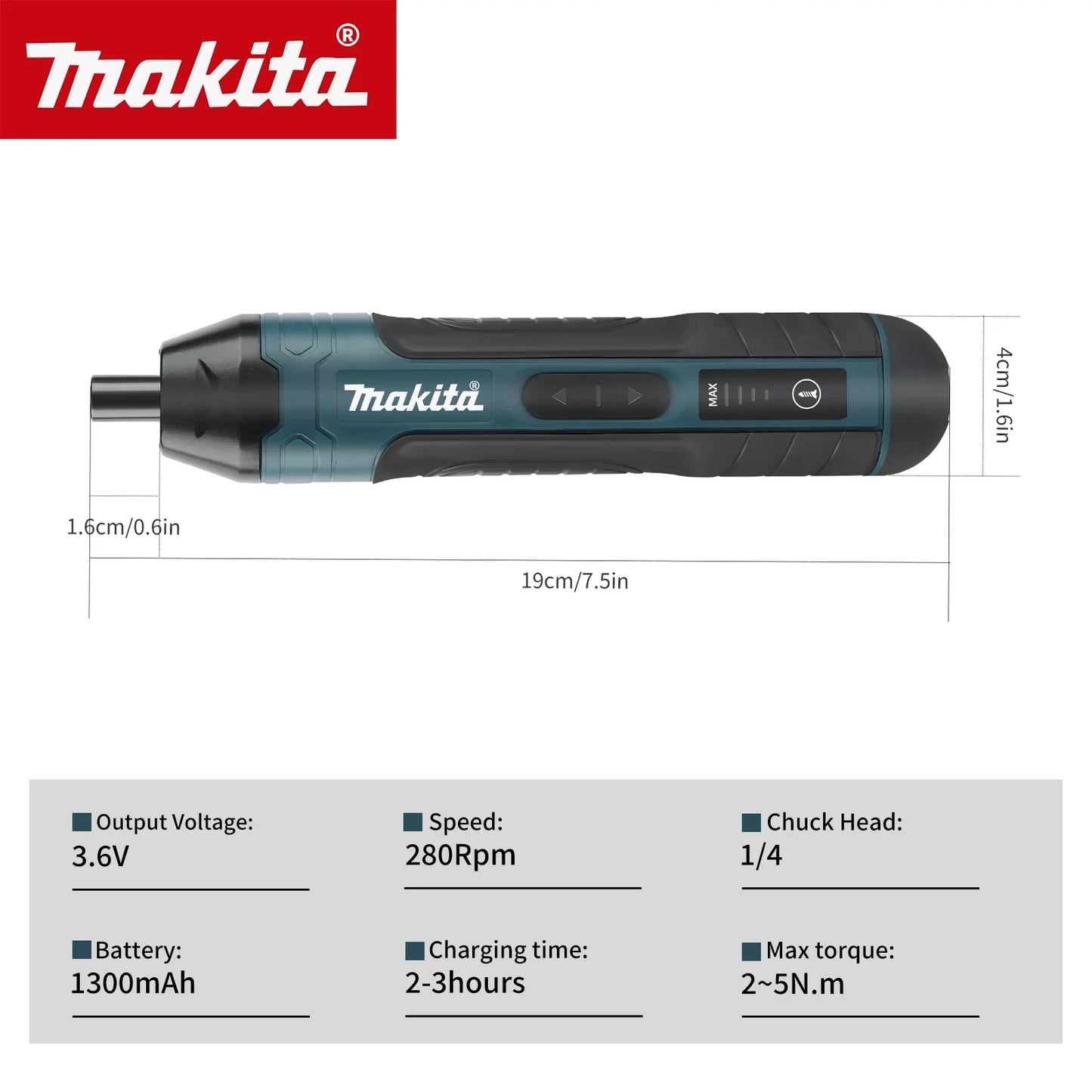 Makita Cordless Electric Screwdriver for Installation and Removal