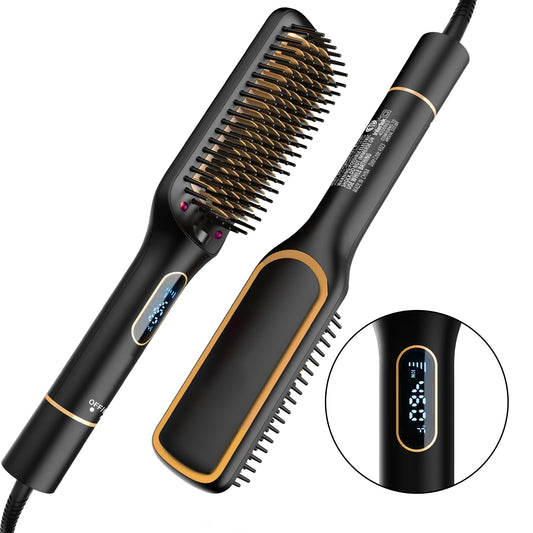 Nicebay Hair Straightener Brush LED Display Auto Off
