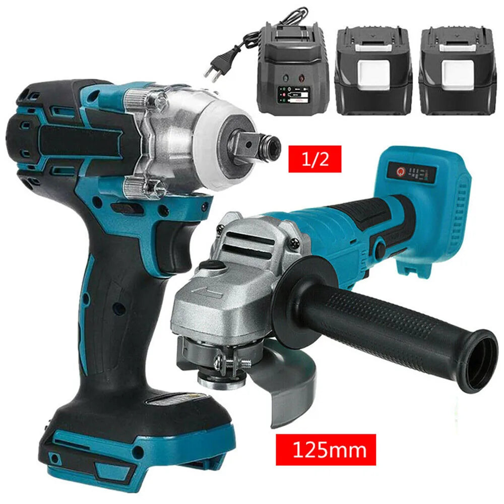 Magnitt 18V Brushless Angle Grinder And Impact Wrench Combo Kit