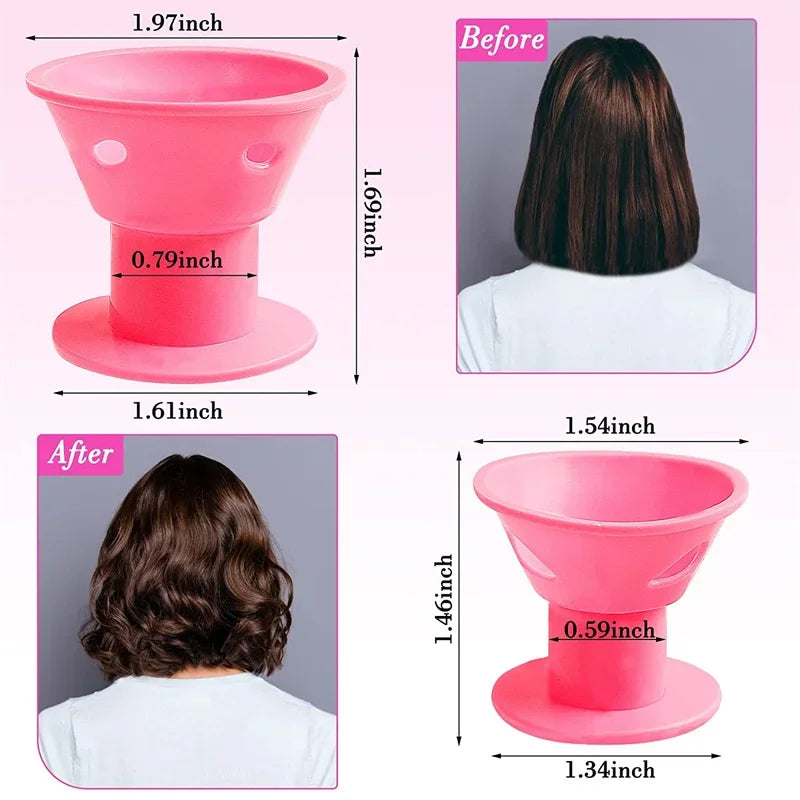 Silicone Rubber Hair Curlers Heatless Rollers For DIY Styling