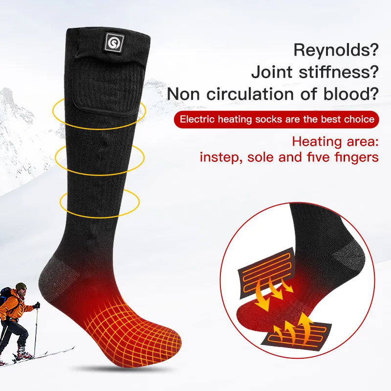 Snow Deer Winter Heated Sock Rechargeable Battery Thermal Stocking