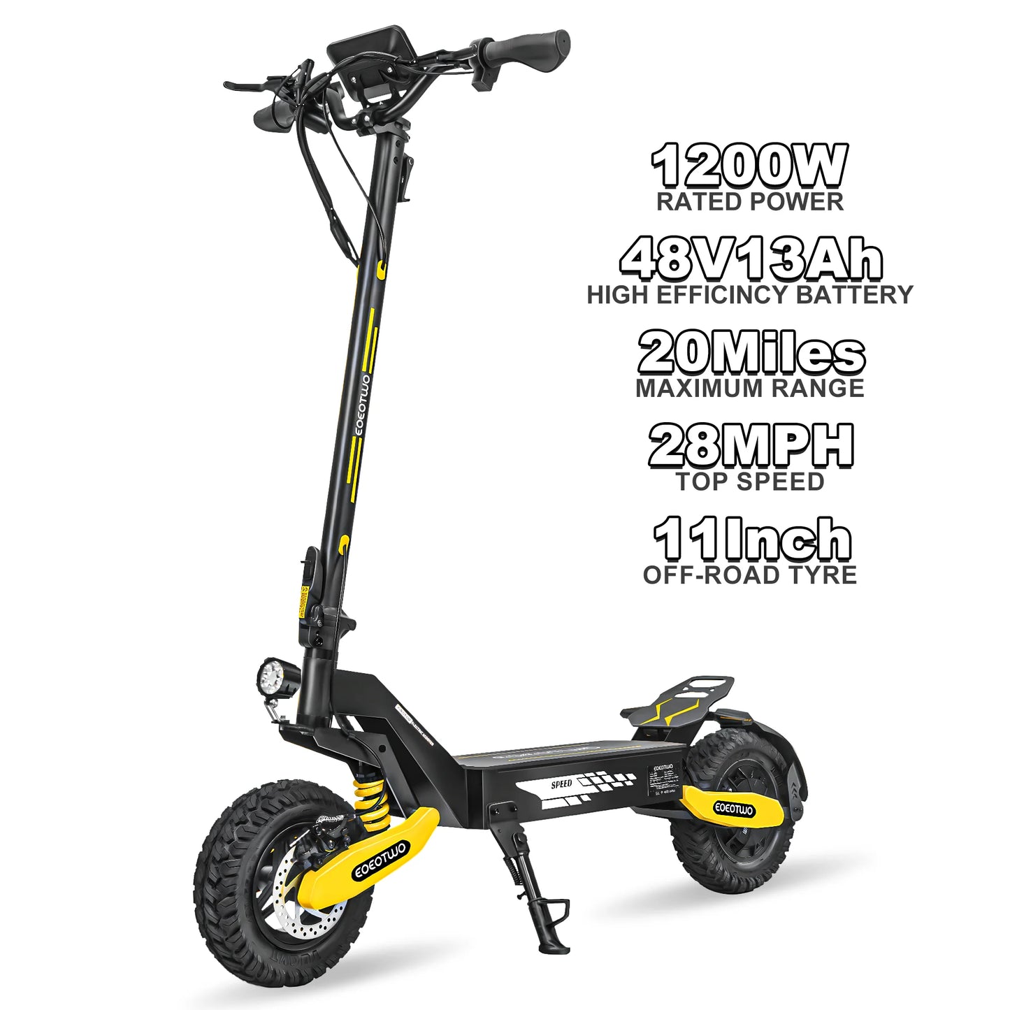 EOEOTWO GT06 Electric Scooter 30MPH 1200W Dual Suspension