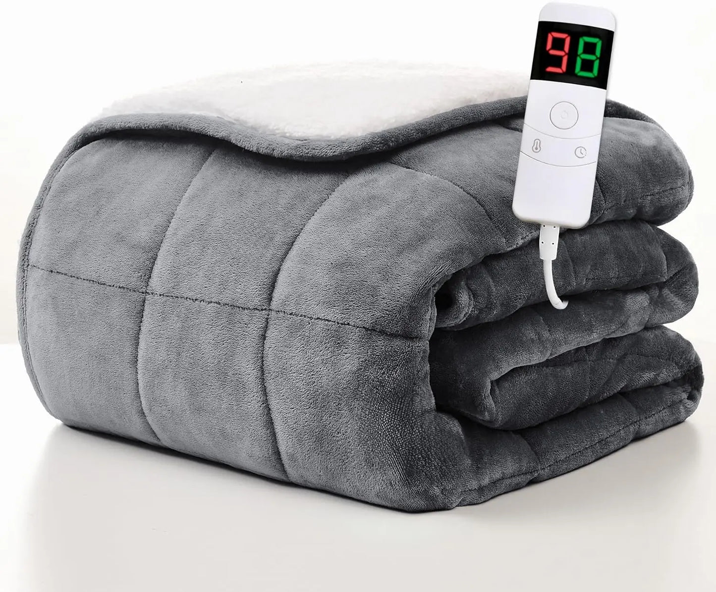 Heated Weighted Blanket With Auto Off And Ten Heat Levels