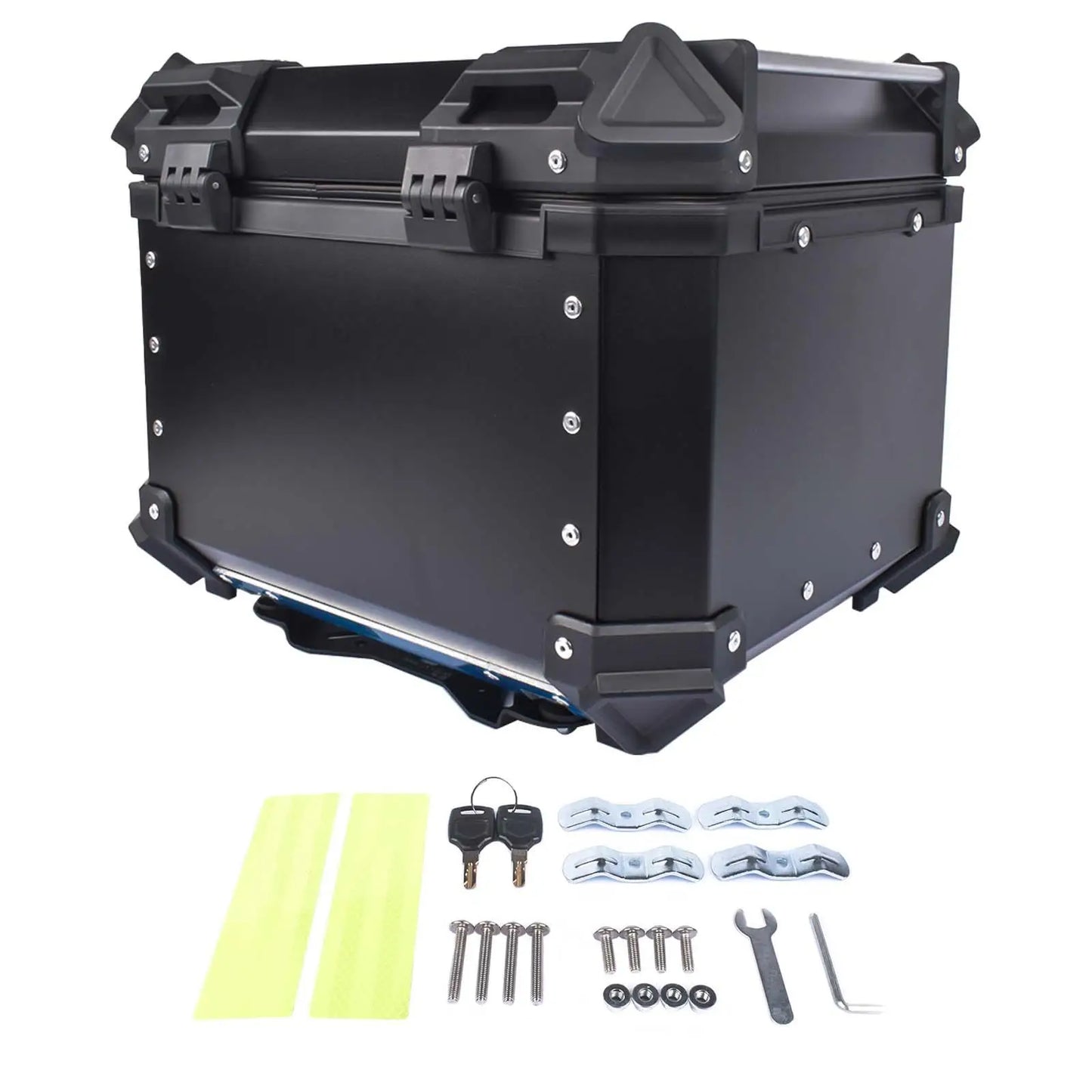 Motorcycle Aluminum Tail Box Waterproof Luggage For Scooter Trunk Storage