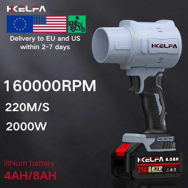 HKELF 2000W Electric Turbo Blower Cordless Handheld Car Dryer