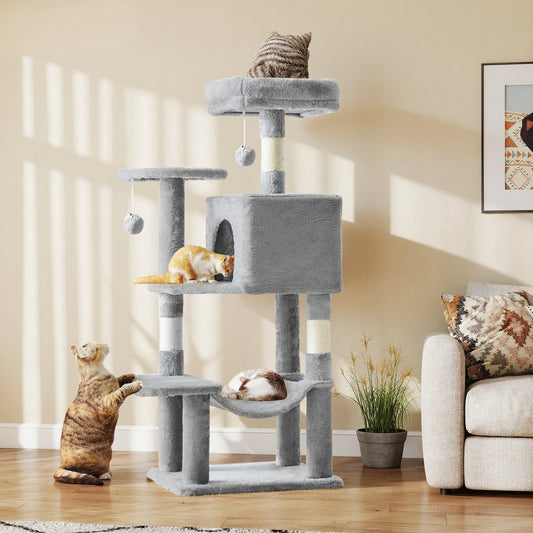 JHK Cat Tree Tower for Multi-Cat Homes and Scratching Posts