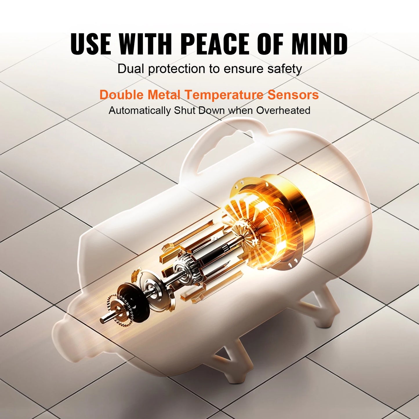 SucceBuy 2000W Dog Blow Dryer With Adjustable Speed And Nozzles