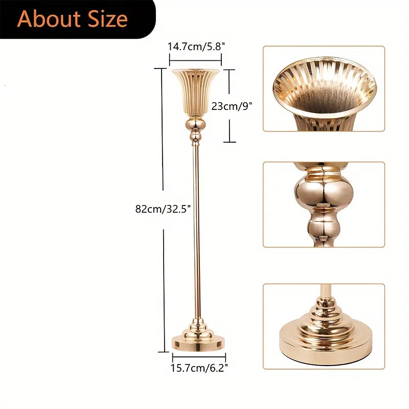 Wedding Centerpiece Floor Vase Metal for Parties and Seasonal Decor