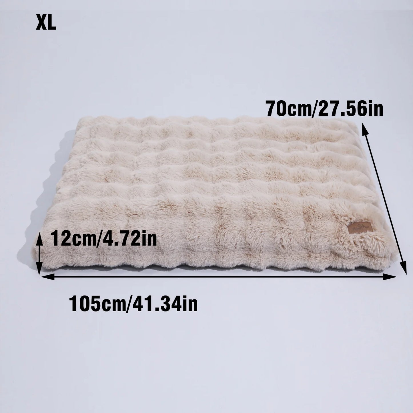 BINGOPAWCN Ultra Soft Plush Dog Bed With Thick Foam Base