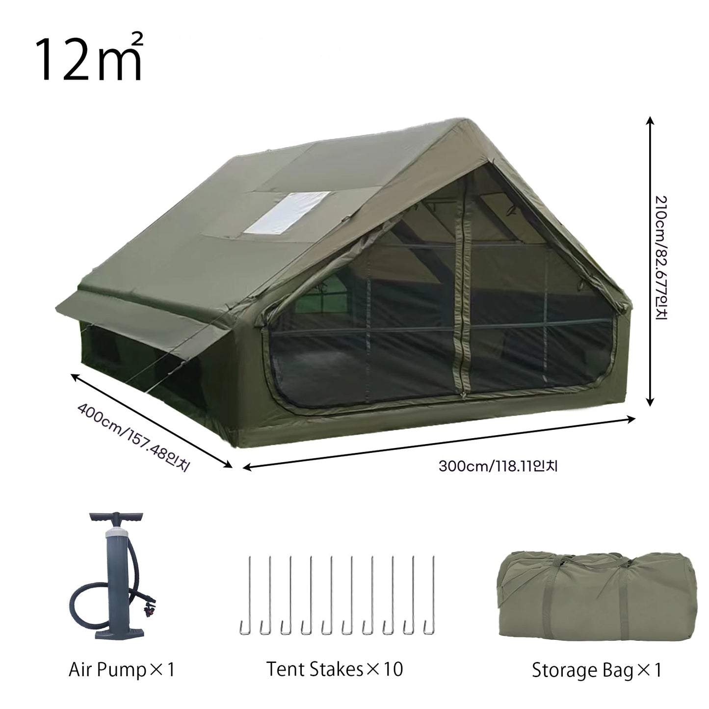 Pakicetus Inflatable Four-Season Camping Tent Water-Resistant Portable