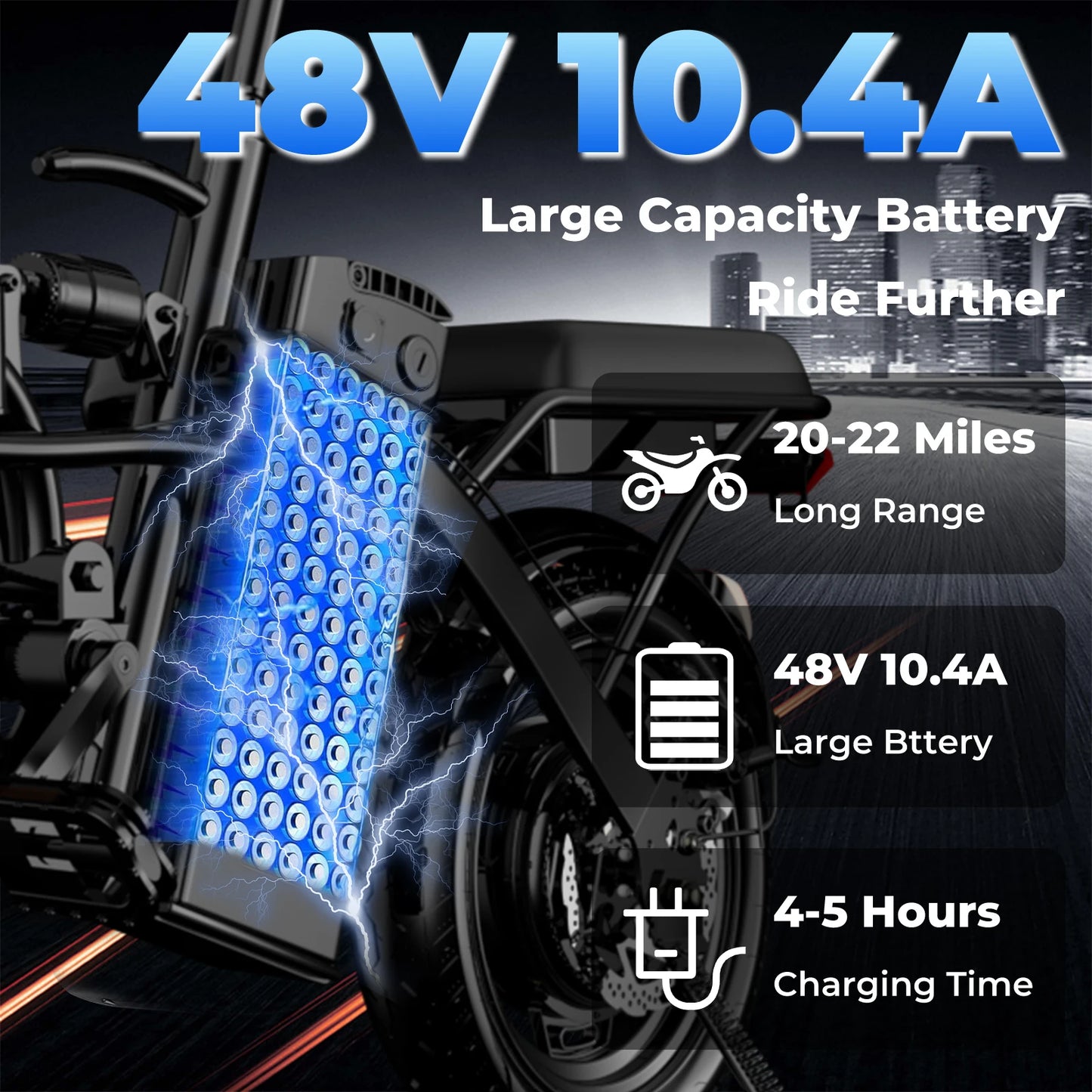 LELEKUAI 500W Folding Electric Bike With Removable 48V Battery